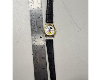 Vintage Lorus Disney Mickey Mouse Watch Gold Tone V501-0130 Quartz Needs Repair