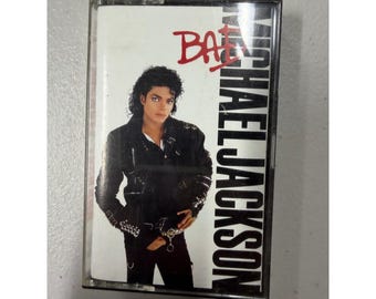 Cinta de casete "Bad" de Michael Jackson, 1987, Epic Records ET40600, Pop Rock Vintage