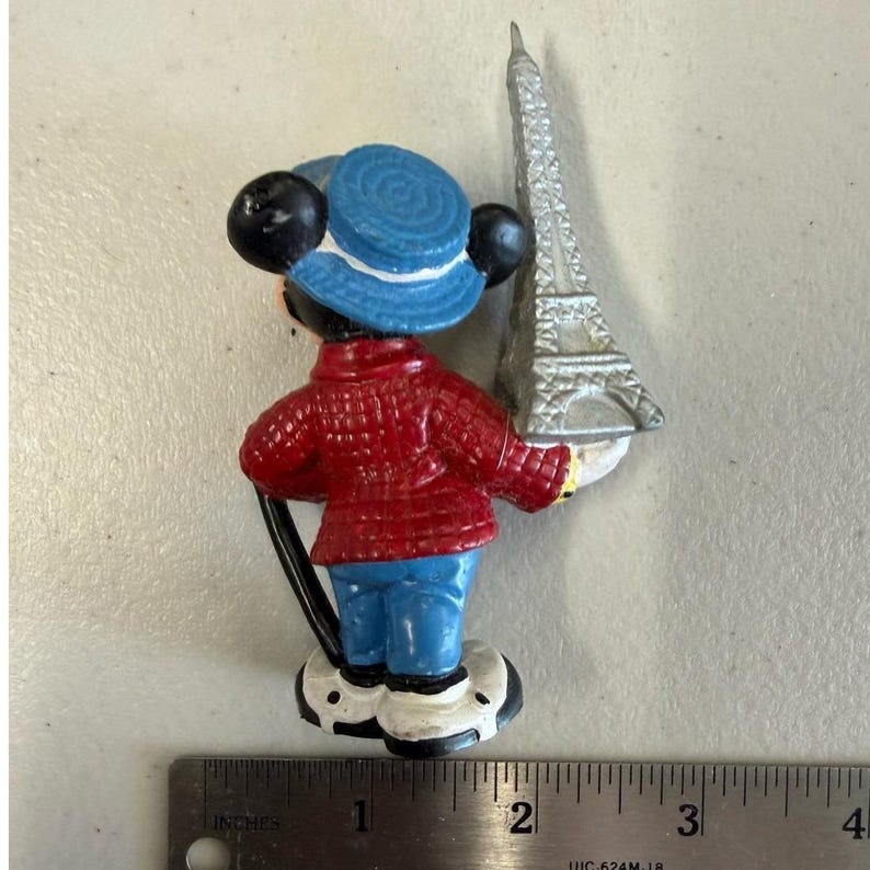 Disney Bullyland Mickey Mouse Paris Eiffel Tower PVC Figure Made in Germany image 2