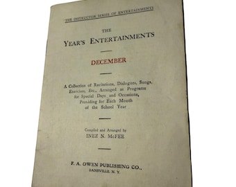 Antique The Years Entertainments Grudzień Inez N McFee FA Owen Publishing Książka