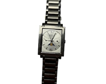 Kenneth Cole Reaction KC5628 zilver roestvrij staal herenhorloge met maanfasedatum