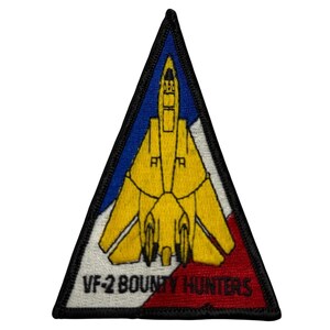 Parche bordado vintage de aviación militar F-14 Tomcat de la Armada de los EE. UU., cazarrecompensas VF-2
