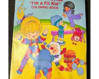 Rare Vintage Rainbow Brite Coloring Book 1983 I'm a Fit Kid Hallmark