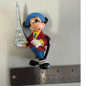 Disney Bullyland Mickey Mouse Paris Eiffel Tower PVC Figure Made in Germany image 1