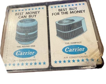 Vintage Carrier Air Conditioning Advertising Playing Cards HVAC Collectible Deck