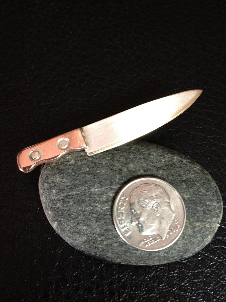 Silver and Copper Chef Knife Badge Lapel Pin Etsy