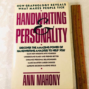 Handwriting & Personality Vintage Book First Edition Hardcover Ann Mahoney 1989
