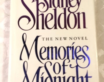 Memories of Midnight Sidney Sheldon Book Vintage Hardback 1990 Dust Jacket