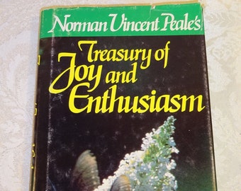Vintage Treasury of Joy and Enthusiasm Book Norman Vincent Peale Hardback Inspirational Book Dust Cover