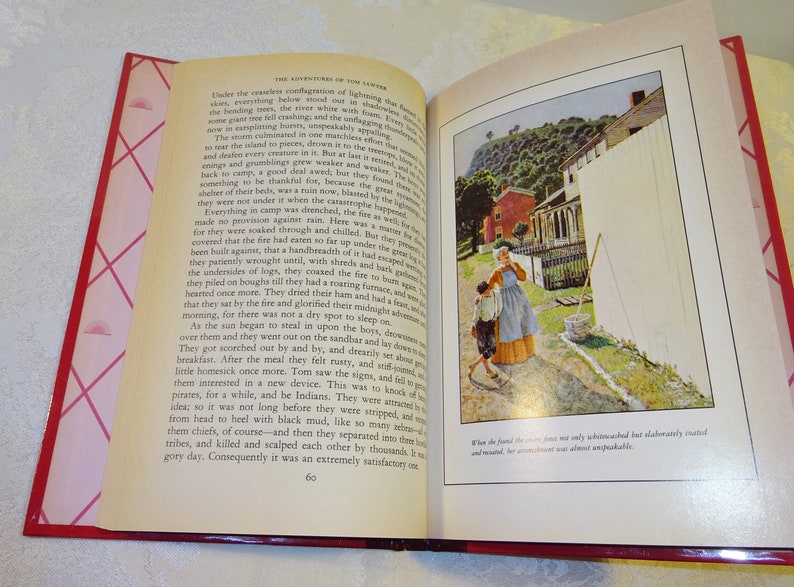 Vintage the Adventures of Tom Sawyer Hardback Mark Twain Book Reader's ...