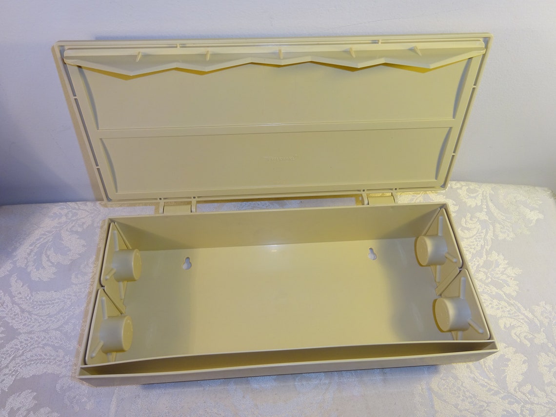 Vintage Tupperware Wall Mounting Plastic Wrap Foil Dispenser Etsy