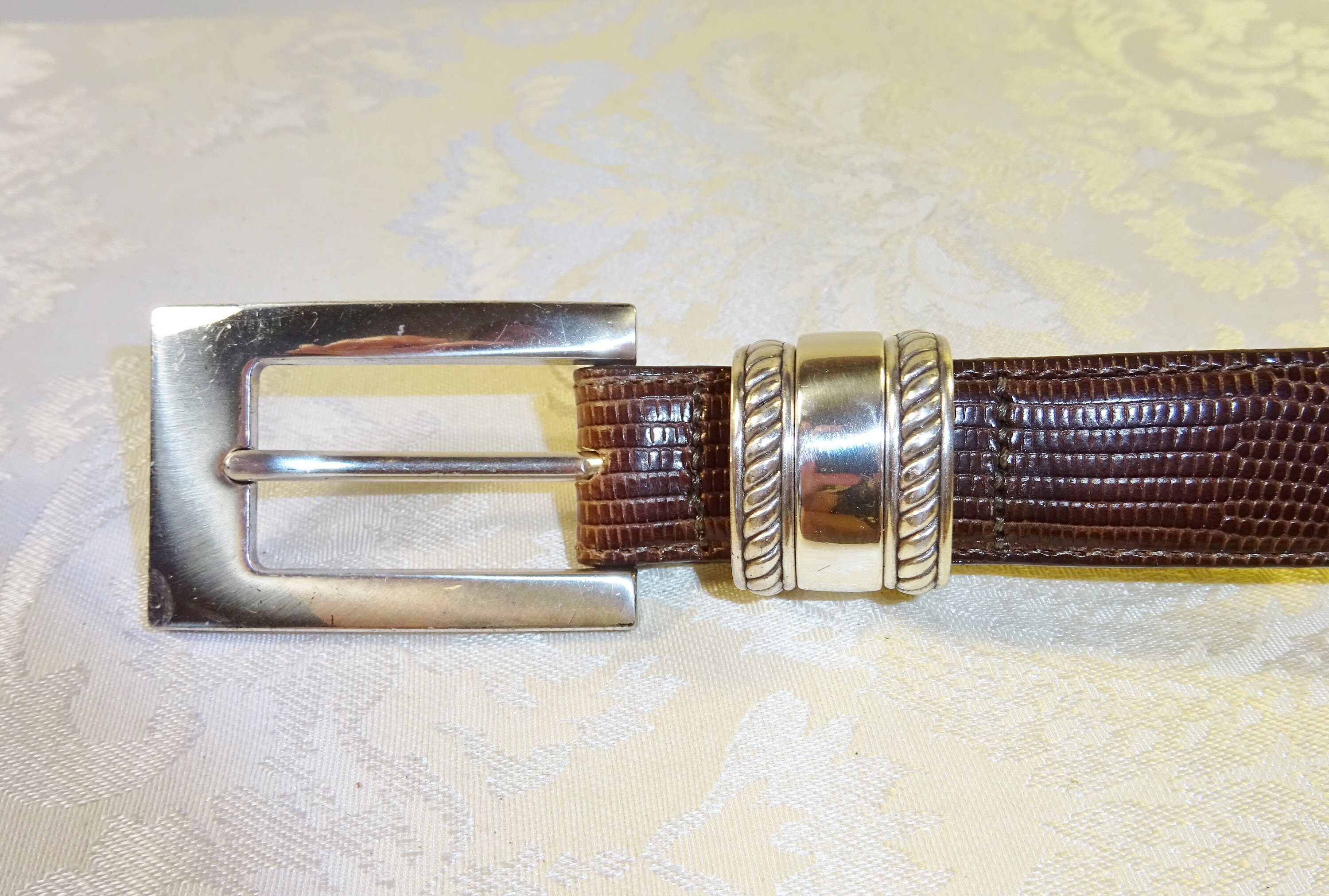 Vintage Brighton Brown Leather Belt Size Large (31-33) 90s Vintage Leather Brighton Belt – Dovetail main image 3