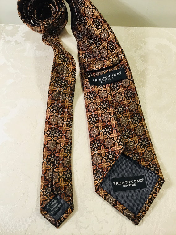 Vintage Tie Silk Men's Necktie Pronto Uomo Coutur… - image 4