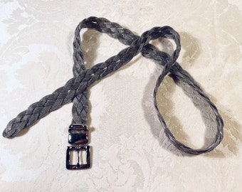 Vintage Silver Metal Mesh Belt Braided Mesh Tubes Adjustable