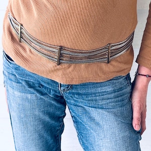 Chain Belt Silver Gold Metal Vintage Adjustable Wide Multistrand