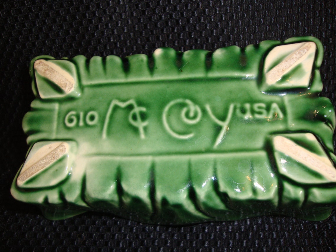 Vintage McCoy Green Planter | Etsy