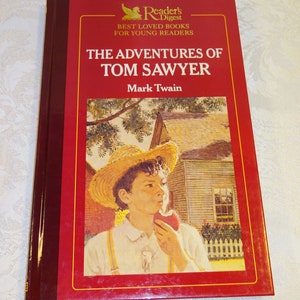 Vintage The Adventures of Tom Sawyer Hardback Mark Twain Book Reader&#39;s Digest Best Loved Books for Young Readers