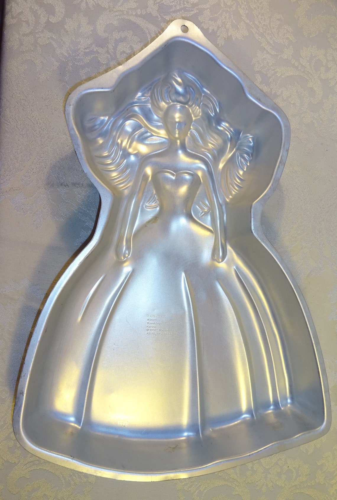 Vintage Barbie Cake Pan Large Princess Mattel 1992 Aluminum Etsy