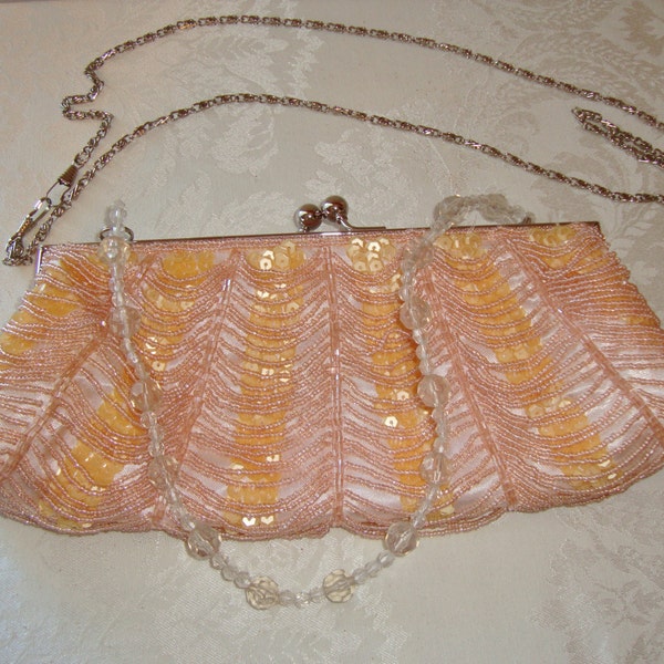 Vintage Pink Beaded Clutch Randolph Duke The Look Luxe Shoulder Bag Sequined
