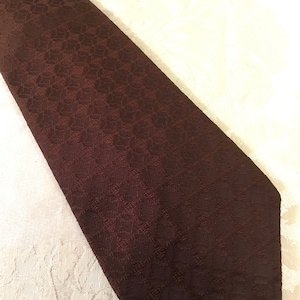 Vintage Tie Brown Andhurst Men&#39;s Necktie Geometric Wide Textured Polyester