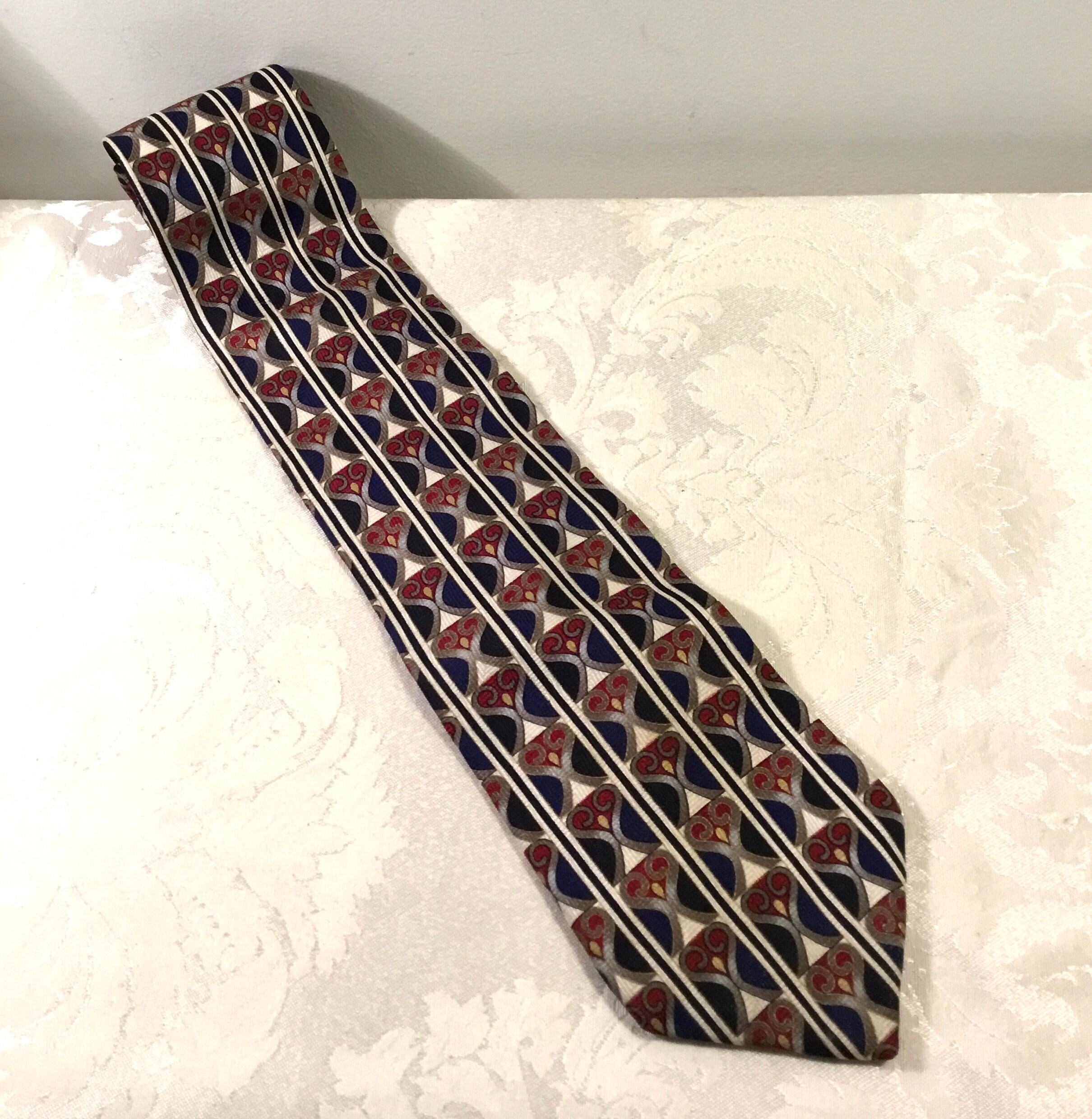 Vintage Men's Necktie Italian Silk Tie Zianetti Tie Blue