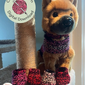 Crochet Dog Booties Pattern for ESSA