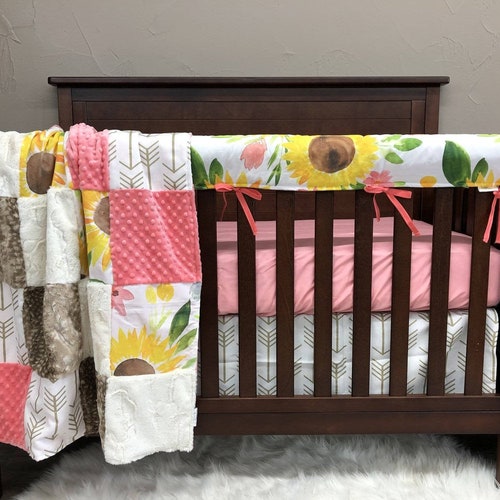 Sunflower Baby Blanket Sunflower Crib Blanket Girl Baby Etsy