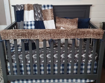 Boy Crib Bedding - Buck Woodland Collection