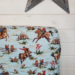 Fitted Bed Sheet - Barn Dandy Cowboy