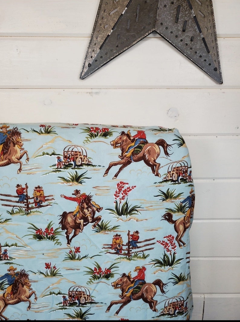 Fitted Bed Sheet Barn Dandy Cowboy image 1