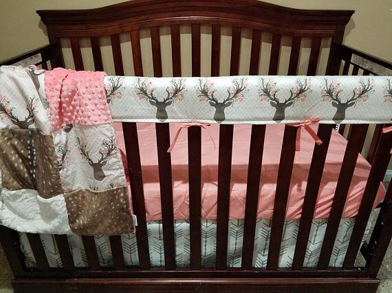 2 Day Ship Buck Deer Baby Crib Rail Guard Cover Fawn Etsy