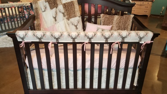 2 Day Ship Baby Girl Crib Bedding Tulip Fawn White Tan Etsy
