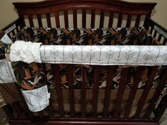 Boy Crib Bedding Duck Camo White Tan Arrow Deer Skin Etsy