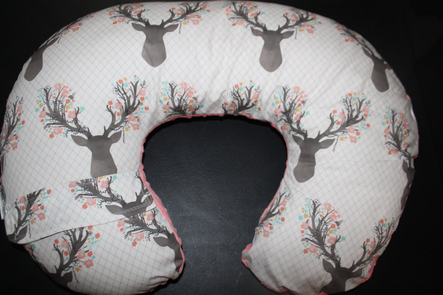 2 Day Ship Nursing Pillow Cover Tulip Fawn And Minky Boppy
