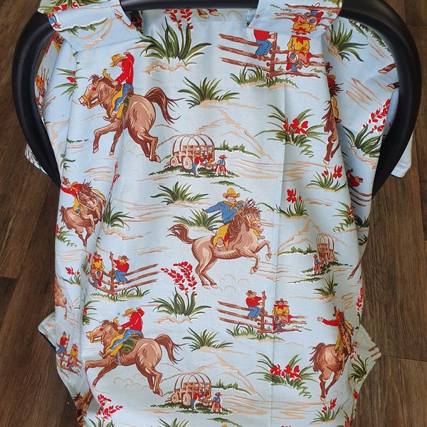 Tienda para asiento de coche - Barn Dandy Cowboy Carseat Canopy Western, Cowboy