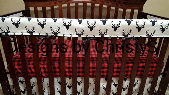 Quick Ship - Buffalo Check Fitted Sheet- Red Black Buffalo Check, Cra…
