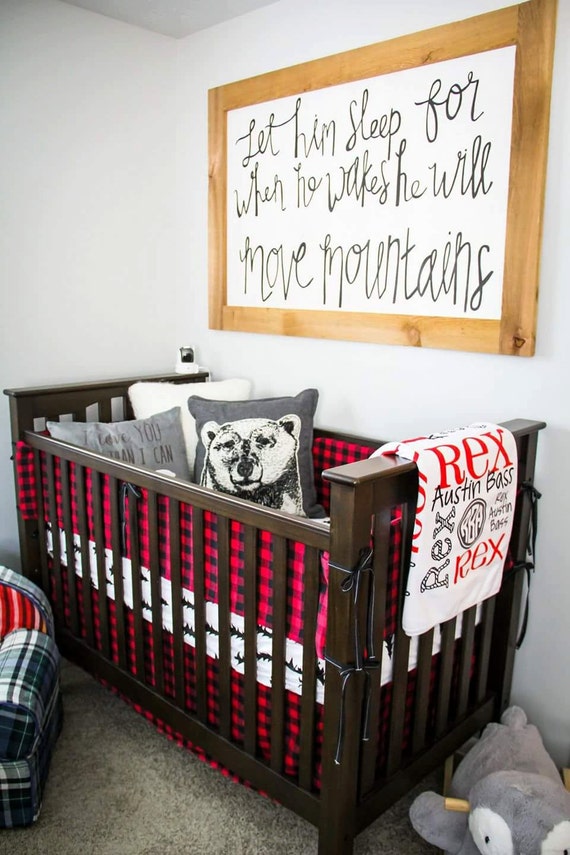 red crib bumper