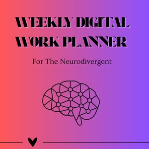 Neurodivergent digital veckoplanerare | AuDHD- och ADHD-vänlig anteckningsbok i PDF-format, direktnedladdning