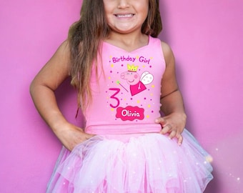 Peppa Pig Birthday Outfit 2 Pieces Pink Peppa Pig Dress, Tutu Princess Pig  - Etsy