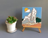 Plein Air Style Art Tile made in Italy