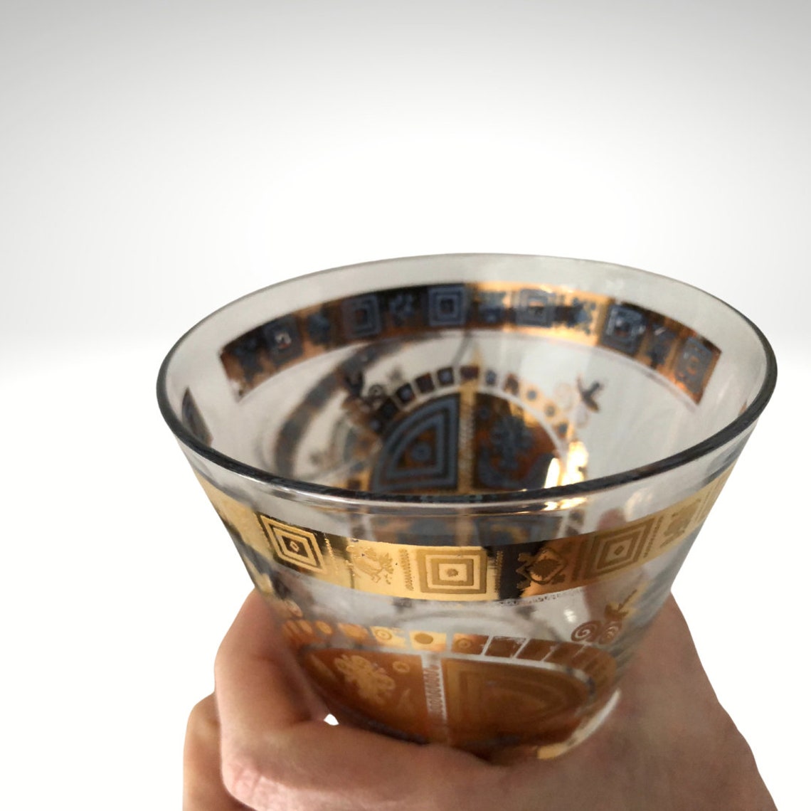 Culver Double Old Fashioned Cocktail Glasses Set of Five in Etsy