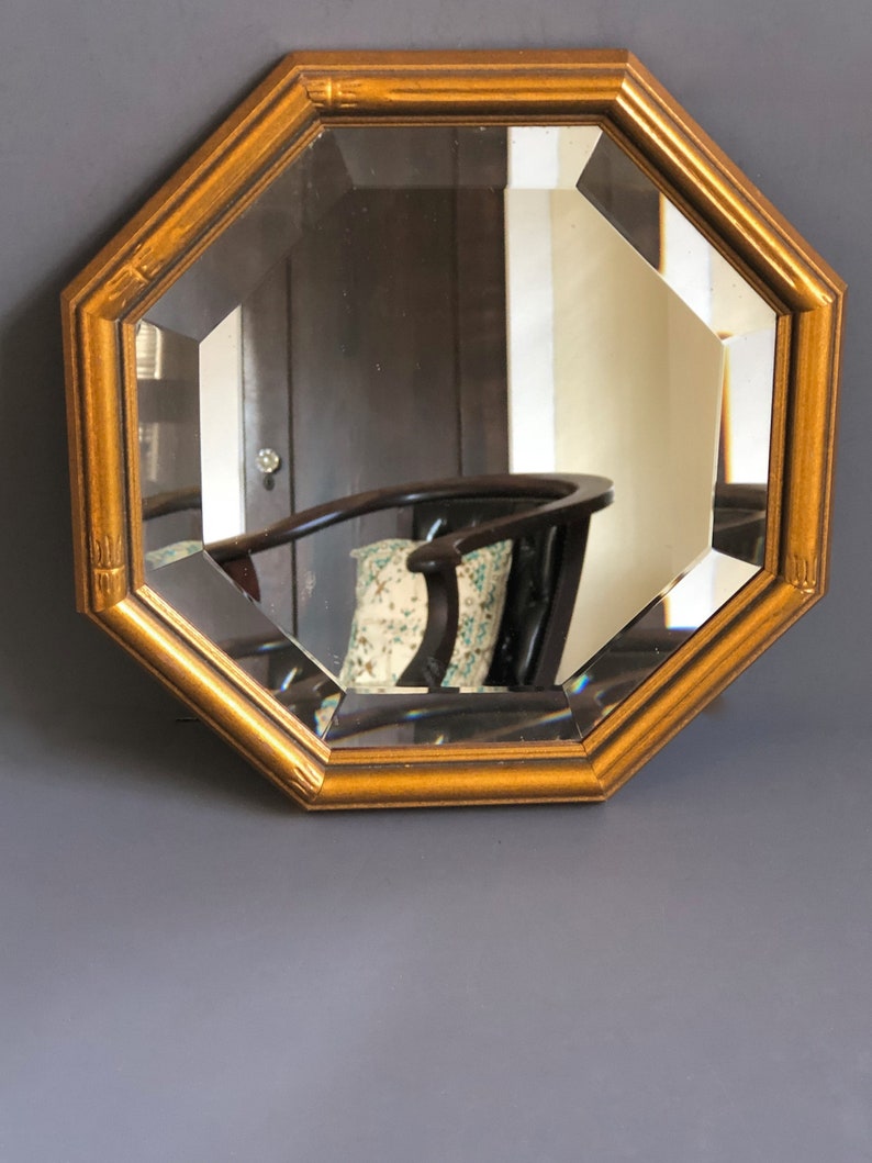 Gold Octagon Beveled Mirror Small Decorative Mirror by Etsy