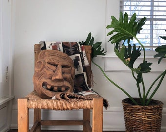 Large Wooden Hand-Carved Mask