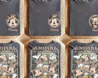 Comfort Colors Animal Kingdom Family Shirt, Personalized Disney Safari Trip Tee, Custom Disney World Matching Vacation Shirt