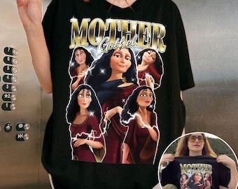 Maglietta Retro Mother Gothel Comfort Colors, maglietta vintage anni '90 Bootleg Tower Villainess, maglietta Disney Princess Rapunzel Tower Villain