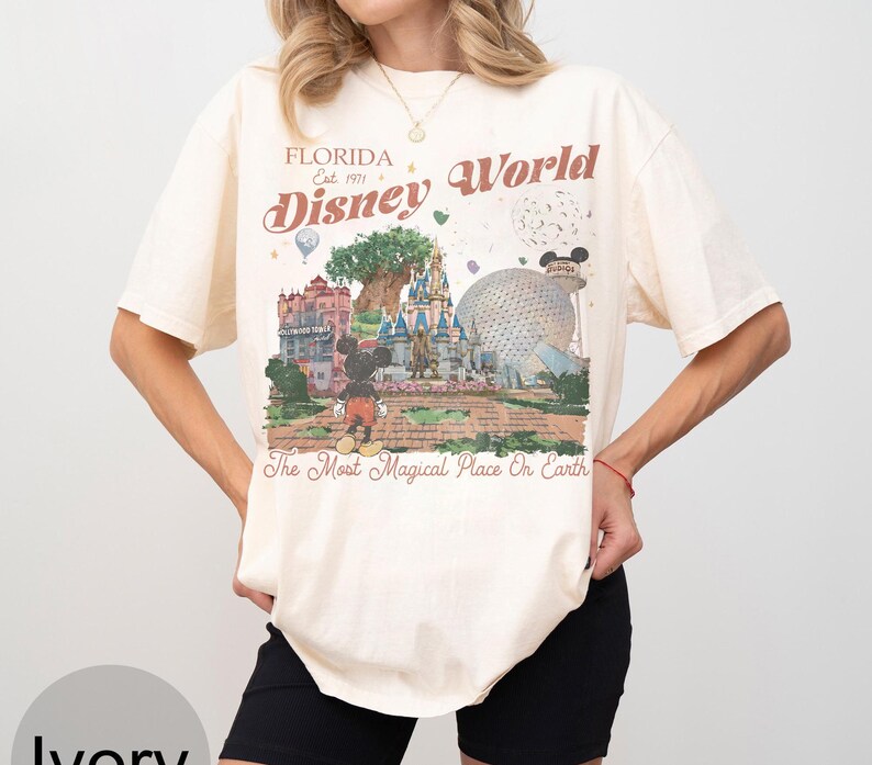 Vintage Mickey Disneyworld Comfort Colors Shirt, Retro Mickey And Friends Shirts, Walt Disneyworld Tee, Disney Vacation, Disney 2026 Trip image 4