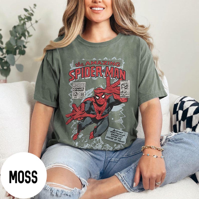 Disney The Amazing Spider Man Shirt, Marvel Avengers Shirt, Vintage 90s Spider-Man Comic Shirt, Spider Man tee, Disney Spider Kids Shirt image 10