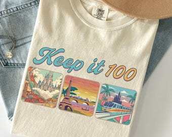 Maglietta Keep It 100 On The Land The Seas The Skies png, Maglietta Retro Pastel Disney Boat Seagull png, Maglietta EPCOT World Traveler png