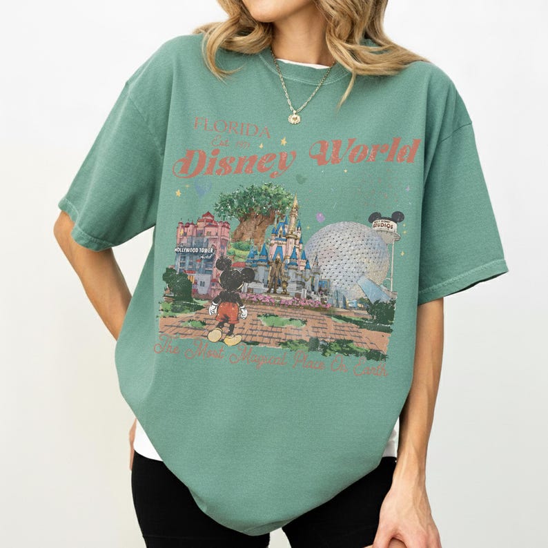 Vintage Mickey Disneyworld Comfort Colors Shirt, Retro Mickey And Friends Shirts, Walt Disneyworld Tee, Disney Vacation, Disney 2026 Trip image 8