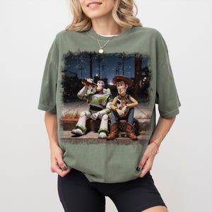 Funny Woody and Buzz Lightyear Shirt, Toy Story Movie Tee, Vintage Pixar Graphic Shirt, Disney Family Vacation Tee, Retro Toy Story Shirt image 3